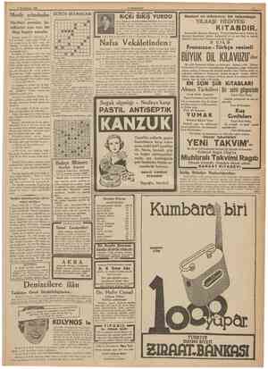  2 tkincikânun 1938 CUMHURIYET Muzib arkadaslar Hindileri yemişler, kemiklerîni ayrı ayrı ipe dizip kapıya asmışlar Sarandi