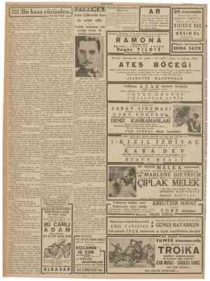 CUMHURİYET 5 tkincikânun 1938 Küçük hikâye Bir kaza yüzünden.. Peride Celâl EH A Mezbaha Başbaytarı merhum Münir için Mezbaha