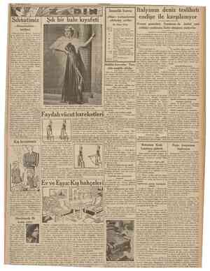  9 nrincikânun 1938 CUMHURtYET Insanlık borcu Sıhhatimiz « Humzıkarbon » tehlikesi Şık bir balo kıyafeti «Hisar» kurbanlarmm