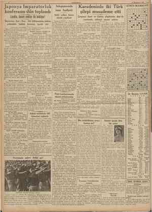  CUMHURİYET 12 İkincikânun 1938 aponya împaratorluk *onferansı dün toplandı Londra, kararı endı'şe ile bekliyorî Imparator,