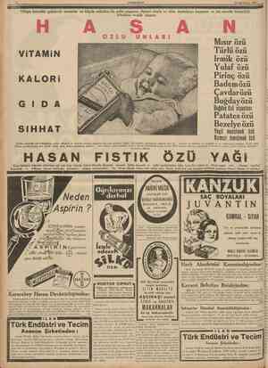  CUMHURİYE1 15 IkinciMaun 1938" Dünya mevaddı gıdaîyesi arasında en büyük mükâfat ile zafer nişanını; diplom donör ve altın