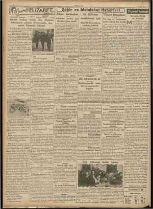  CUMHURfYET 3 Şubat 1938 f Şehir ve Memleket Haberlerl Ailelerine yardım için Anarşist Lucheni, aradığı Dük d'Orleans'ı dün