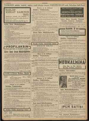  4 Şubat 1938 CUMHURİYET YAVRUNUN gürbüz, tombul, sağlam, neseli olmasını istersen FOSFOTİN NECATİ yedir. Bahcekaoı Salih...