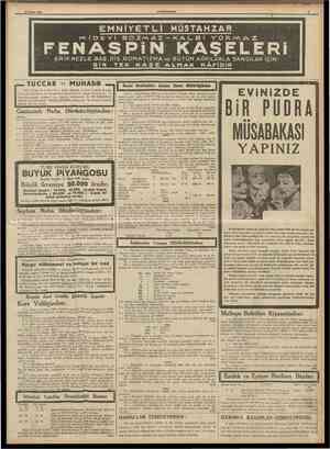  17 Şubat 1938 CUMHURİYET EMNIYETLI MUSTAHZAR FENAŞPİN KAŞELERİ GRİP.NEZLE.BAŞ.DİŞ.ROMATİZMAvE BÜTÜN AĞRILARLA SANCILAR İÇİN