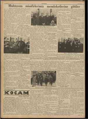  CUMHURtYET 2 Mart 1938 Muhterem misafirlerimiz [Baştarafı 1 Inci sahltede] Kjlıç, Yunan başkonsolosu M. Gafos, Romanya...
