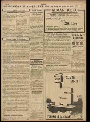  4 Mart 1938 CUMHTJRÎYET U KESKİN KAŞELERi Müşterekülmenfaa Reji Şirketi üşütme. grip, nezleye ve ağrılara bire birdir. 1 lik