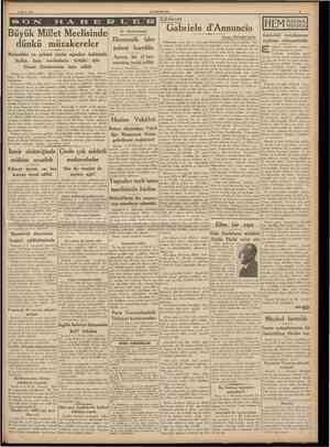  5 Mart 1938 CUMHURÎYET Edebiyat Büyük Millet Meclisinde dünkü müzakereler Mahsuldar ve yabanî zeytin ağaçları hakkında...