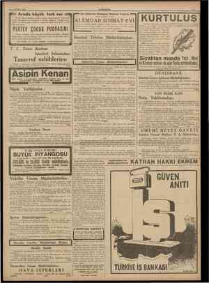  19 Mart 1938 CUMHURİYET 11 Arada bUyük farlc var Pertev Çocuk Pudrası; şimdiye kadar hiçbir benzeri tarafmdan taklid...