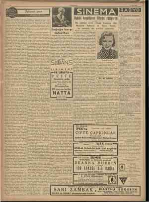  CUMHUftİYET 24 Mart 1928 Uykusuz gece RADYO Hakikî hayatlarını filimde yaşıyorlar Bir müddet evvel evlenip boşanmış olan...