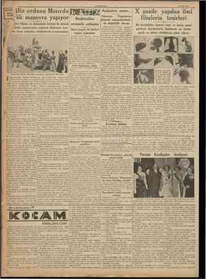  CUMHURİYET 29 Mart 1938 Ingiliz ordusu Mısırda büyük manevra yapıyor Anslustan sonra. Beşiktaşlılar arasında anlasma Almanya