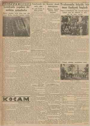  CUMHURİYET 1 Nisan 1938 /POI? Londrada yapılan iki mühim müsabaka Oksford Kembriç kayık yarışı nasıl oldu, Arsenal Kerlton