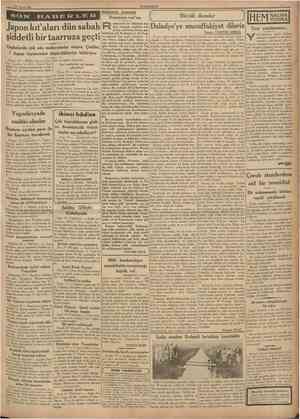 20 Nisan 1938 CUMHURİYET SON HABER LER HâdiseSer arasında Romanya vak'ası Büyük davalar Japon kıt'aları dün sabah şiddetli