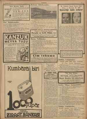  24 Nisan 1938 CUMHURtYET II Sayın Bayanlar, Baylar Mudanya Belediyesinden: Ağıza ferahhk, nefese hoş bir koku, ruha inşîrah