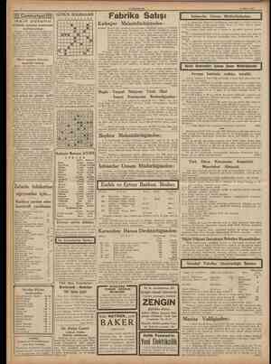  CUMHURIYET 3 Mayıs 1938 Cumhurıyet ÜİJI& S Û 1£ ( f I Ü Ul Ll T Elektrik cereyanı muntazam verilmiyormuş GÜNÜN BULMACASI ÜNÜ