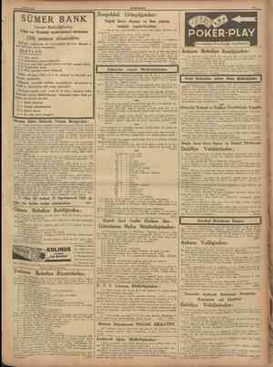  r 10 Mayıs 1938 CUMHURlTET Ü SÜMER BANK Umumî Müdürlüğünden: Lise ve Ticaret mektebleri mezunu Zonguldak Urbaylığından: Soğuk