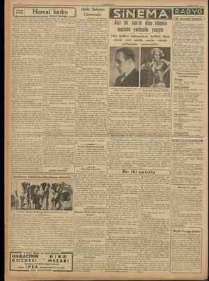  CUMHURIYET 12 Mayıs 1938 Hercai kadın Onlar, on adım önünde yürüyorlardı. Fakat birbirlerine o kadar sokulmuşlar ve o kadar