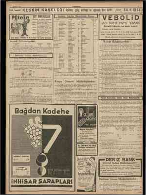  26 Mayıs 1938 CUMHURfYET 9 Çok tesirli K E SKi N K A ş Dünyanın en büyük fabrikası mamulâtındandır. E LE Ri iişütme, grip,