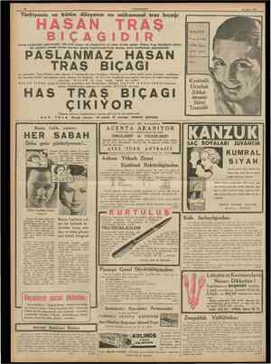  10 CUMHURtYET 30 Mayıs 1938 Bütün Dünyanın en nefis yağı Türkiyede Ayvalıkta Çıkar. Ayvalığın en leziz ve en sıhhî yağı da