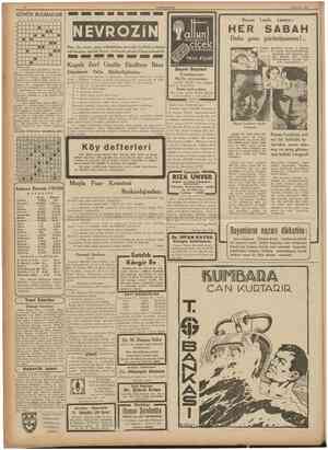  8 CUMHURIYET 2 Haziran 1938 GUNUN BULMACAS1 1 2 3 4 5 « 7 8 9 10 11 1 2 3 4 5 6 1 8 9 10 11 1 • • • 1 • • • • • m • a ,...