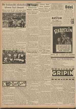  CUMHURIYET 8 Haziran 1938 Bir kıskanclık yüzünden işlenen feci cinayet Delegemiz Harnza Osman, afyona dair mühim Mahmud...