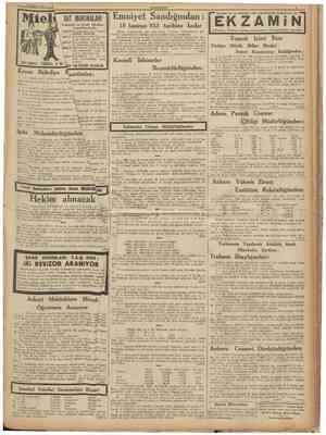  8 Haziran 1938 CUMHURİYET 9 Miele DünyaDin en büyük rabrikası mamulâtındandir. MİELE Ekremözlerin imal kudreti YÜZDE YÜZDÜR.