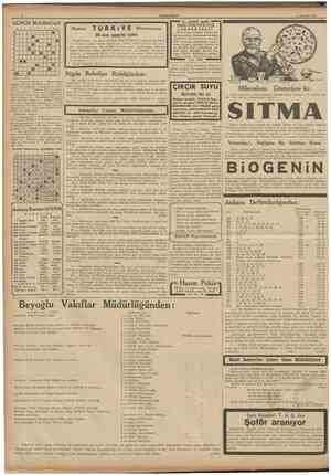  8 CUMHURİYET 11 Haziran 1938 GUNUN BULMACAS1 1 2 3 Dr. iHSAN SAM 4 5 « 7 8 9 10 11 1 2 2 4 5 6 1 1 • • Modern • 11 • 1 1 • •