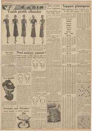  13 Haziran 1938 CUMHURtYET Yazlık pratik elbiseler Dünkü keşidenin en büyük ikramiyesi olan 15 bin lirayı 29656 numaralı...