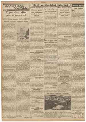  CUMHURİYET 16 Haziran 1938 ( Şehir ve Memleket Haberleri No. 15 YAZAN : M.TÜRHAN TAM Şehirde seyrüsefer i Halkın şikâyetleri