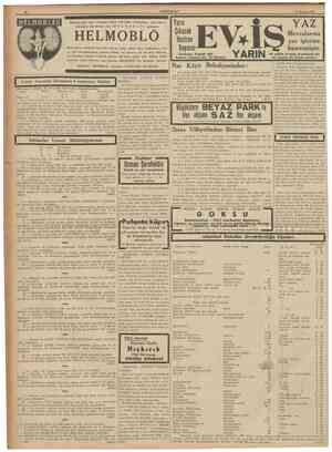  10 CUMHURİYET 17 Haziran 1938 Böbreklerden idrar torbasına k a d a r yollardaki hastalıkların mikroblarını HELMOBLÖ...