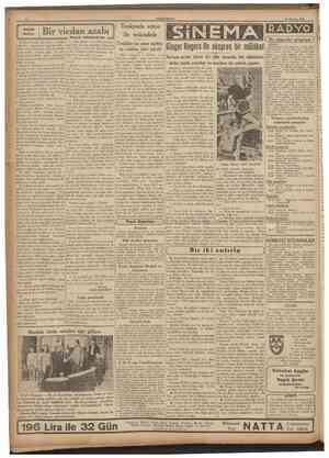  CUMHURtYET 20 Haziran 1938 Küçük hikâye Bir vicdan azab = Pierre Villetard'dan Trakyada sıtma ile mücadele Teşkilât bir sene