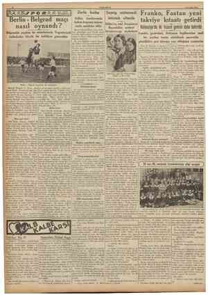  CUMHURİYET 23 Haziran 1938 Zorlu kadın Berlin Belgrad maçı nasıl oynandı ? Belgradda yapılan bu müsabakada Yugoslavyalı...