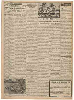  28 Haziran 1938 CUMHUltİYET Hâlâ «illâ Edirne!» diye sayıklıyan Bulgaristan! Malum «İhtiyat zabitleri birliği» nin ideal...