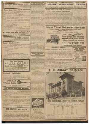  13 Temmuz 1938 CUMHURIYET 11 Bir Ingiliz şirketi memur arıyor Bir erkek daktilo ve bir de muhasebe işlerine vâkıf erkek memur