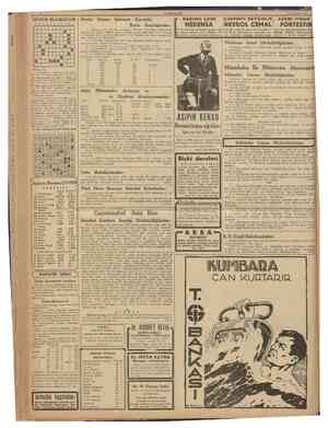 8 CUMHURİYET 14 Temmuz 1938 GÜNUN BULMACASI 1 2 S 4 5 8 7 8 9 10 11 Devlet Orman Işletmesi Karabük Revir Amirliğinden: BASURA