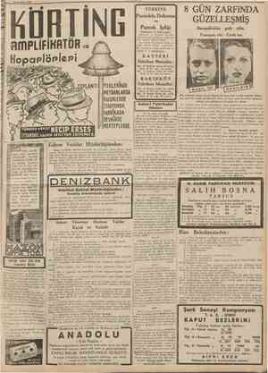  KDRTING mPLIFIKRTOR TURKIYİ VEKILI ISTANBUL CAIATA SISIİ HAN ZÜLFARUZS. 18 Temmuz 1938 CUMHURfYET | TÜRKİYE ve I Pamuklu...