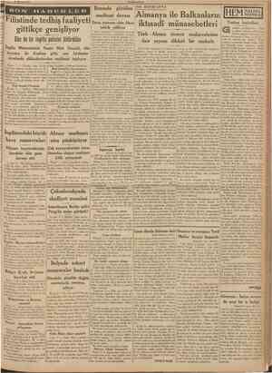  8 Ağustos 1938 CUMHUKİYET Almanya ile Balkanların Filistinde tedhiş f aaliyeti Dava mevzuu olan fıkra iktısadî münasebetleri
