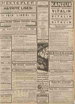  16 Eylul 1938 CUMIIURİYET 11 M EKTE PLE R Kız Erkek Ana, ilk, orta, lise sınıflarile fen ve edebıyat kollannı havidir. Ecnebî