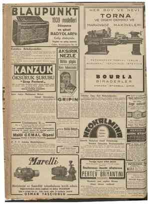  18 Birinciteşrin 1938 LAUPUNKT 1939 modelleri Dünyanın en güzel Gelip dinleyiniz. Teşhir ve satış salonu Galata, Karaköypalas