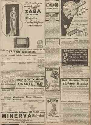  10 Birincikâmın 1938 CUMHURIYET 11 Saç Bakımı Güzelliğin en birinci şartı. KAZANDlSl SOHRET VE RA&BET SABA RADYOSUNA PETROL