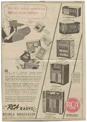    bı Birineikânün 1938 Hiç bir radyo makinesi R/4 nın ayarını tutmıyor.... RCA NİAGARA wodefi LAMBAL! Taksitli Fiyat: T.L.
