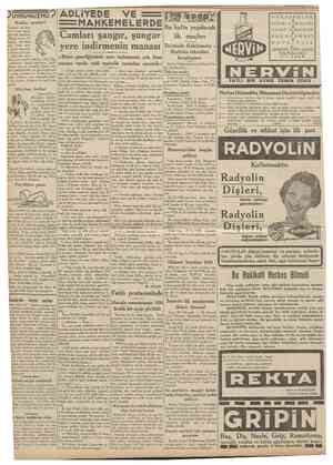  CUMHURİYET 23 Birincikânun 1938 D UYDUNUZMU ADLiYEDE Kadın saatleri Upuzun bir kordonun ucuna takılıp göğüslerde senelerce