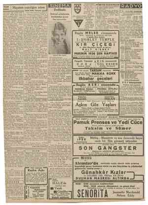  cu; 24 Birincikânun 1938 HALK OPERETÎ Bu ak§am saat 9 da (Rahmet Efendi) Yeni büyük operet İlk defa Cumartesi, pazar günleri