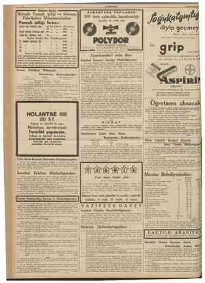  10 CUMHURlYET 17 İkincikânun 1939 Birleşik Pamuk ipliği ve dokuma Fabrikaları Müessesesinden: Sümer Bank ALMANYADA YAPILARAK