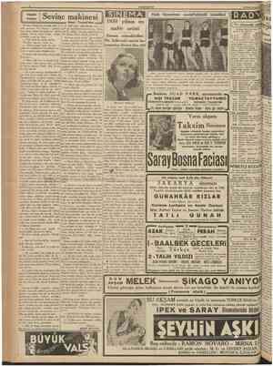  CUMHURİYET 26 İkincikânıın 1939 hikfiye Ztl ! Sevinc makinesi Henri Troyat'dan SİNEMA 1938 yılınm en mahir artisti Sinema...