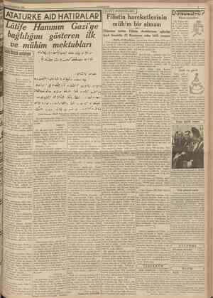  31 İkincikânun 1939 CUMHURtYET Filistin isyanına iki senedenberi uzakan bakanlar bir noktayı bir türlü halledemezler: Bütün