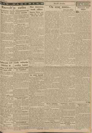  5 Şubat 1939 J İİ3.İ.A C t i .£il Büyiik davalar Ruzvelt'in nutku Alman gazeteleri Amerika Reisicumhurunun son Müdafaa...