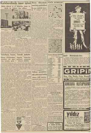  CUMHURIYET 16 Subat 1939 Kırklarelinde imar işleri Şehrin elektrik ve su ihtiyacları temin ve büyük bir Halkevi inşa ediliyor