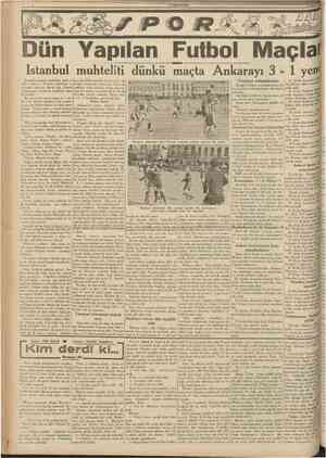  CTJMHURİYET 6 Mart 1939 Dün Istanbul muhteliti dünkü maçta Ankarayı 3 1 yendi Voleybol müsabakaları Beyoğlu Halkevi tarafmdan