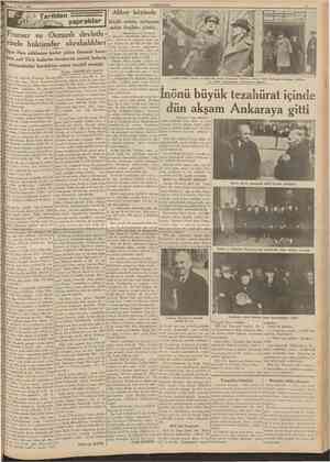  8 Mart 1939 CUMHURİYET Tarihten Alibey köyünde yapraklar Fransız ve Osmanlı devletîerinde hükümdar akrabahklan Oğuz Han...