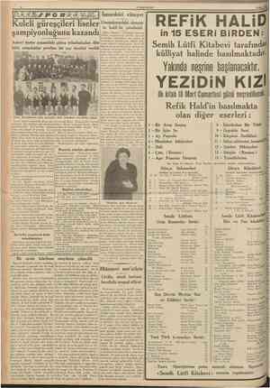  CUMHURÎYET 9 Mart 1939 /POI? İzmirdeki cinayet Kuleli güreşçileri liseler Umumhanedeki cinayette katil de yaralandı...
